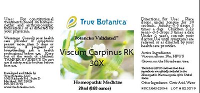 Viscum Carpinus Rk 30x (Viscum Carpinus Rk 30x 20 mL Final V1 2 16 2023)